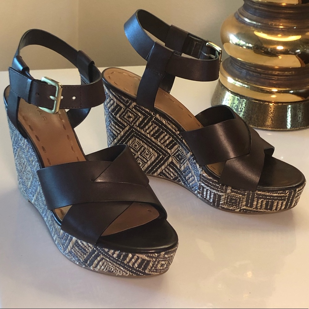 Tahari Stevie Brown Leather Wedge-Pre❤️’d